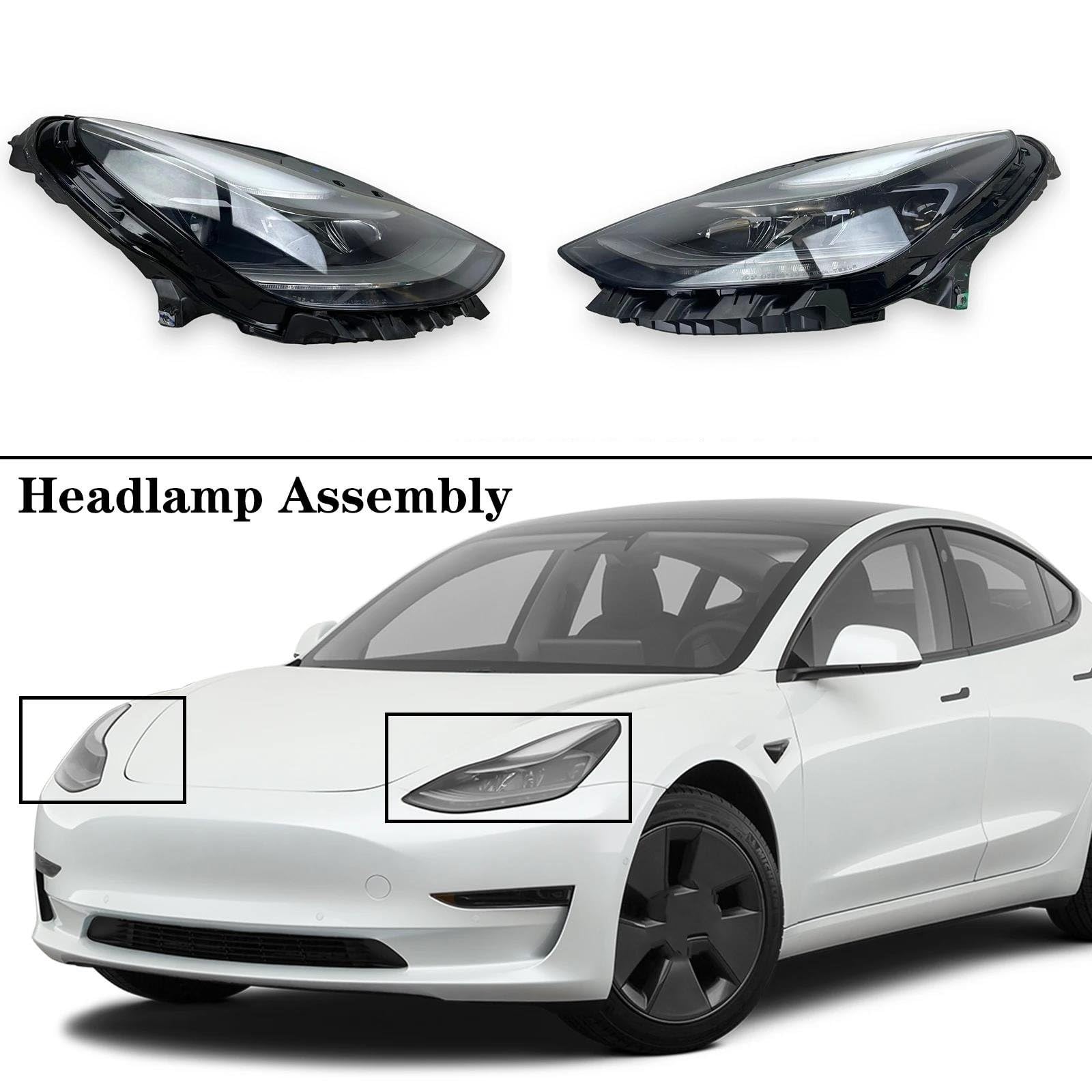 Amazon | 車用ヘッドライト Compatible With Tesla For Model Y 3 2023