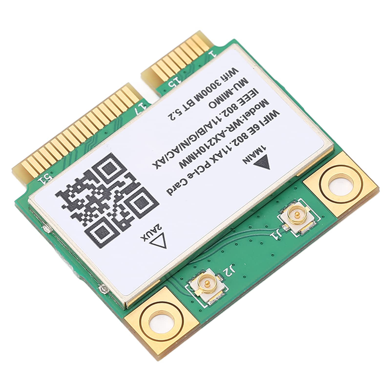 Scheda Wireless WiFi 6E, Scheda Rete Wireless 5374M WiFi 6E 5G Tripla Banda Gigabit 6GHz Scheda WiFi PCB, con Porta Mini PCIE per Laptop, Plug And Play