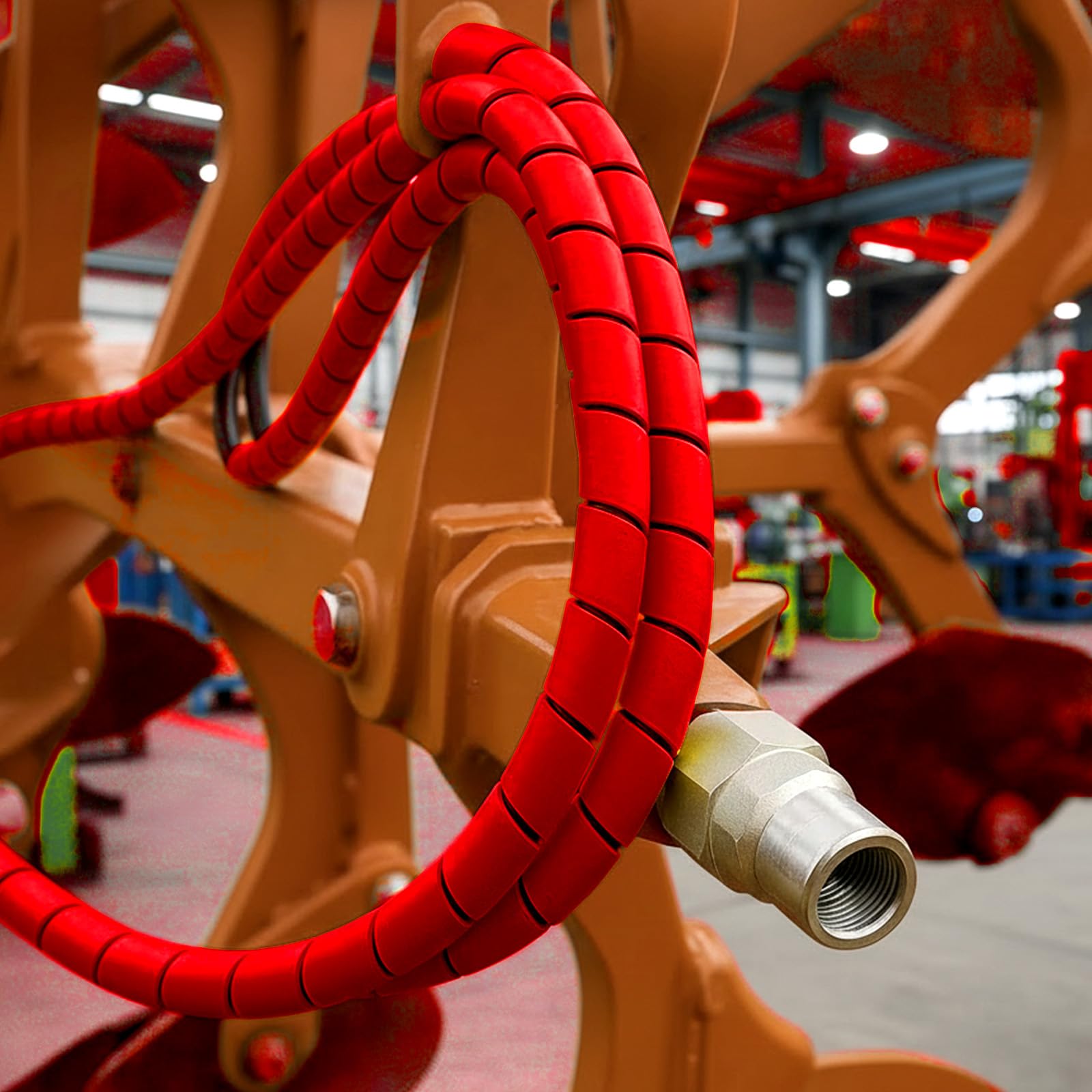 Pangda Protezione per cavo flessibile a spirale da 6,5 m, resistente, per tubi idraulici, tubi a spirale resistenti all'abrasione per tubi idraulici, cavi elettrici, automotive