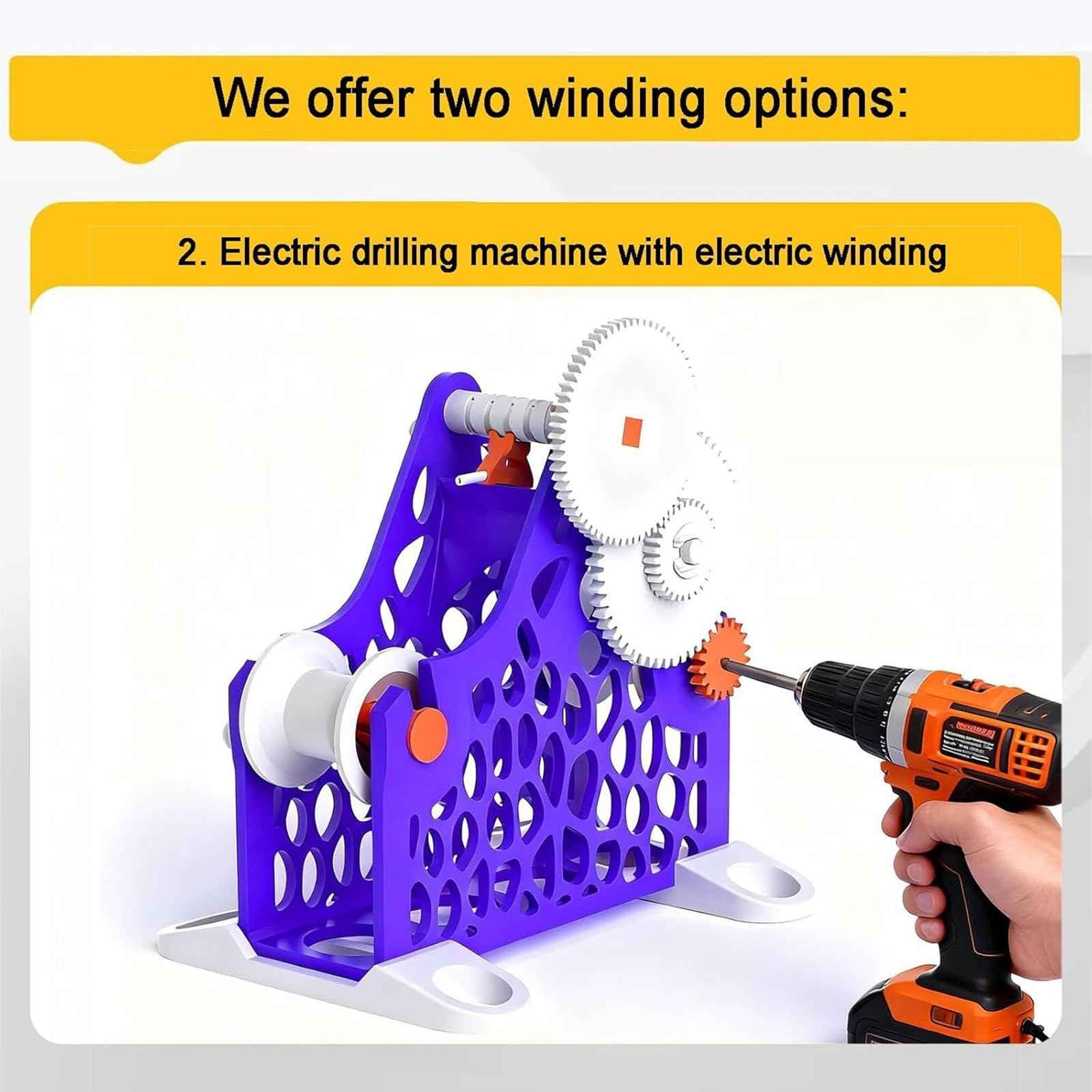 Retráctor de filamento y bobinadora, funcionamiento manual con diseño modular extraíble para bobinado limpio y sin enredos, ideal para impresión 3D y proyectos de arte textil