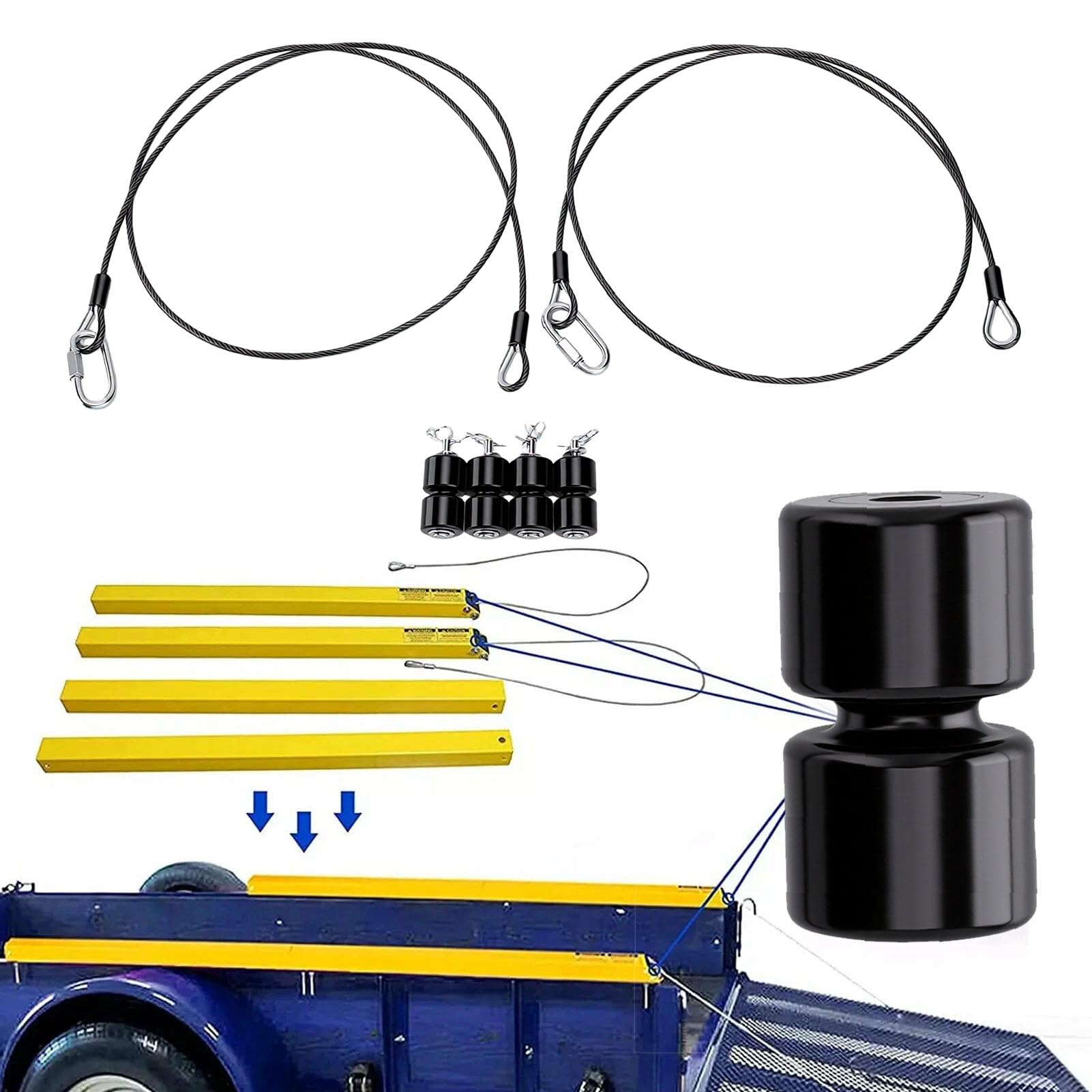 banapoy 2 Sztuki Linki Nośne Stali Nierdzewnej Przyczepy GMNR925 (BLACK)