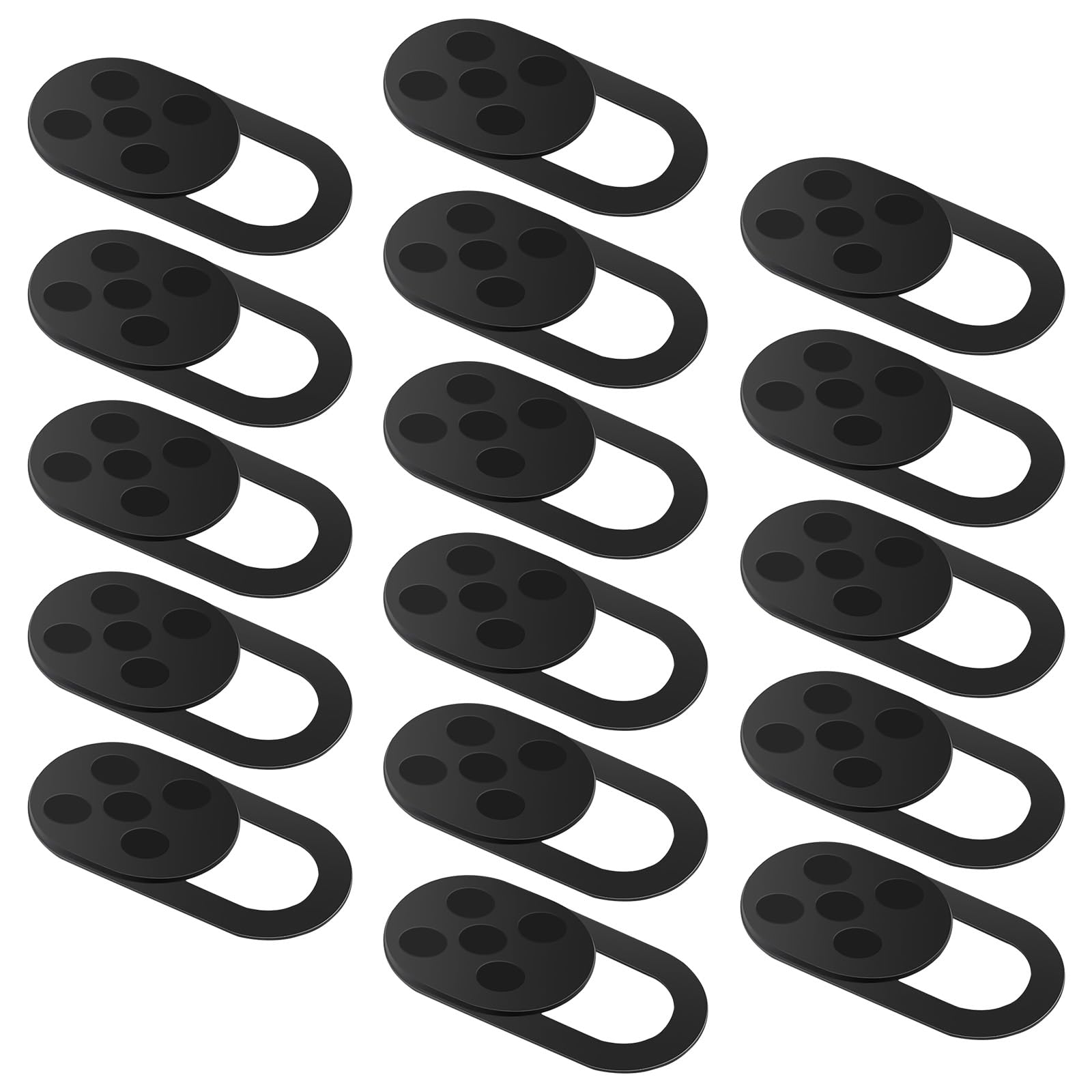 16 pezzi Webcam Cover, Ultra-Sottile Metallo Copri Webcam, Copertura Camera Slider, Sottile per Laptop, PC, Computer Portatile, Smart Phone - Nero