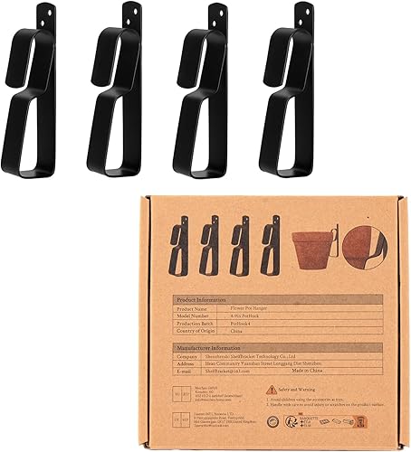 Miniatura 7 de Ganchos para macetas de terracota, soportes colgantes de 4 a 9 pulgadas para macetas para exteriores, clips para macetas, paquetes de 4