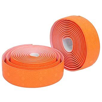 Road Vehicle Handlebar Tape, Bike Handlebar Tape Cushioning Waterproof Absorb Sweat for Various Road Vehicles(Snowflake orange)