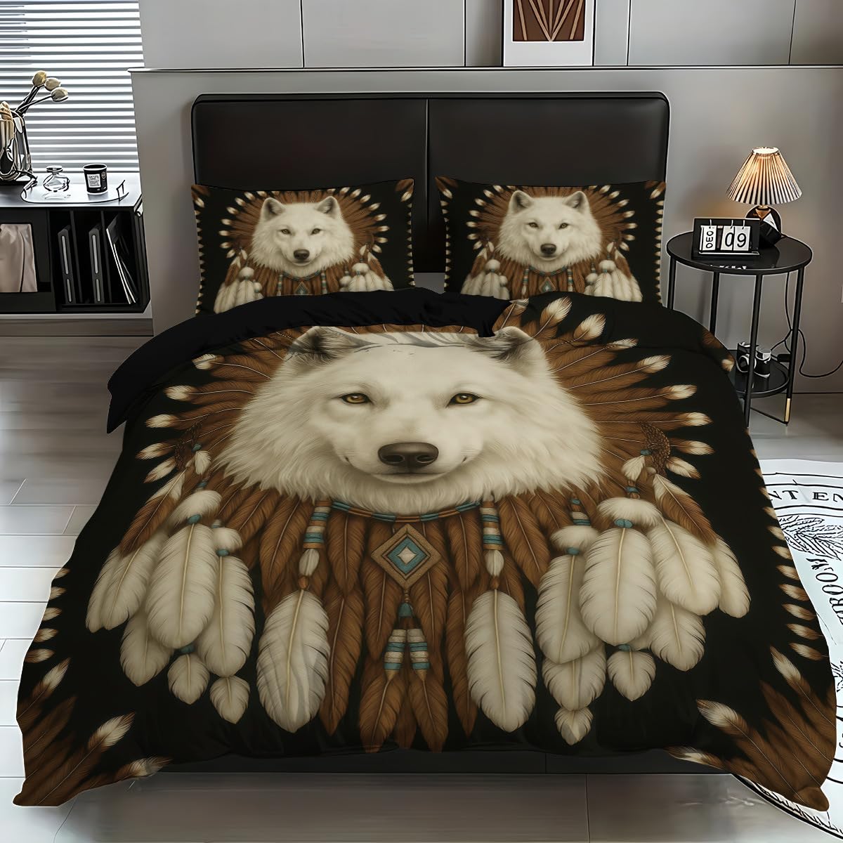 WPSJT046 - Juego de funda de edredón con estampado digital 3D con cierre de cremallera, ropa de cama suave y ligera para adultos y adolescentes (200 x 200 cm)