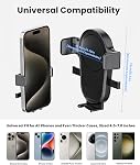 Karmus Rearview Mirror Phone Holder for Car, Rear View Mirror Phone Holder, Rotatable and Retractable Car Phone Holder Mount, Car Truck Essentials Accessories Compatible with All Cell Phones