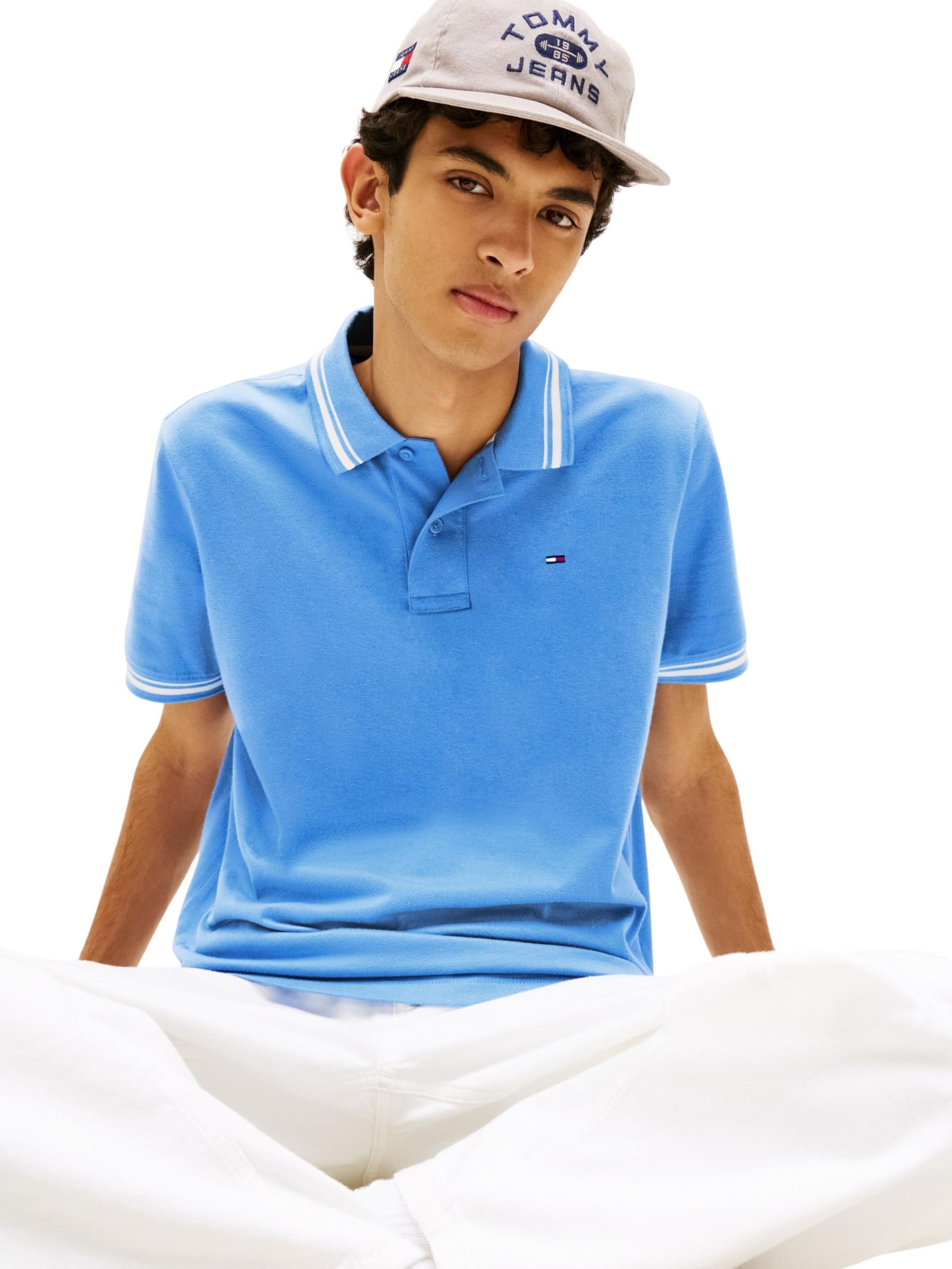 Tommy Jeans Herren TJM Reg Tipped Polo EXT Dm0dm22700 S/S Poloshirt (1er Pack)