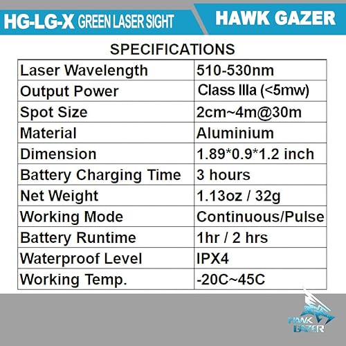 Miniatura 8 de LG-X - Mira láser verde recargable para pistolas subcompactas y pistolas, compatible con Springfield XD XD-S XDM S&W M&P Beretta PX-4 Taurus
