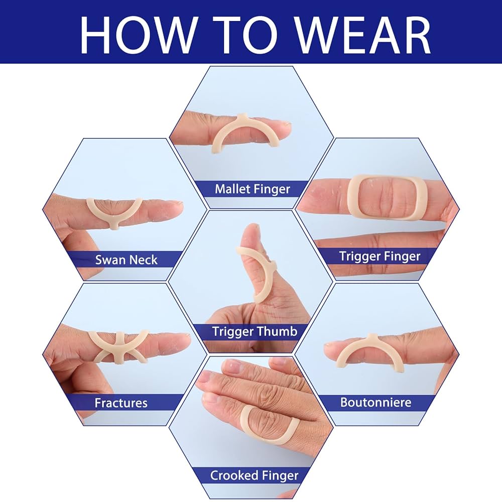 KOLZEMV Fingerschienen Set 16-tlg - Für Trigger Finger & Arthritis