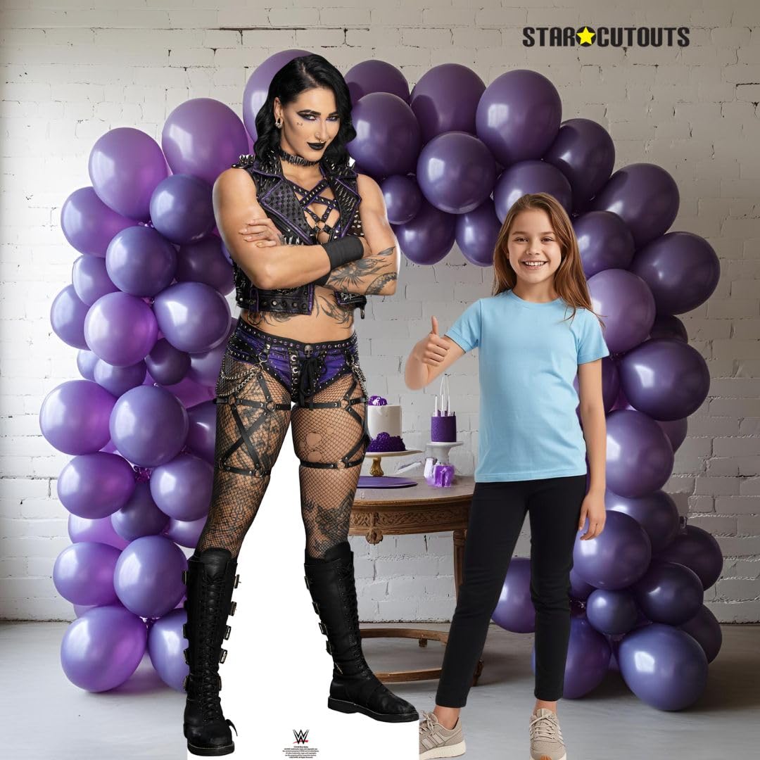 Star Cutouts SC4546 WWE Rhea Ripley Mami Pappaufsteller in Lebensgröße - Wrestling-Party-Dekoration, Eventdisplay & Sammlergeschenk