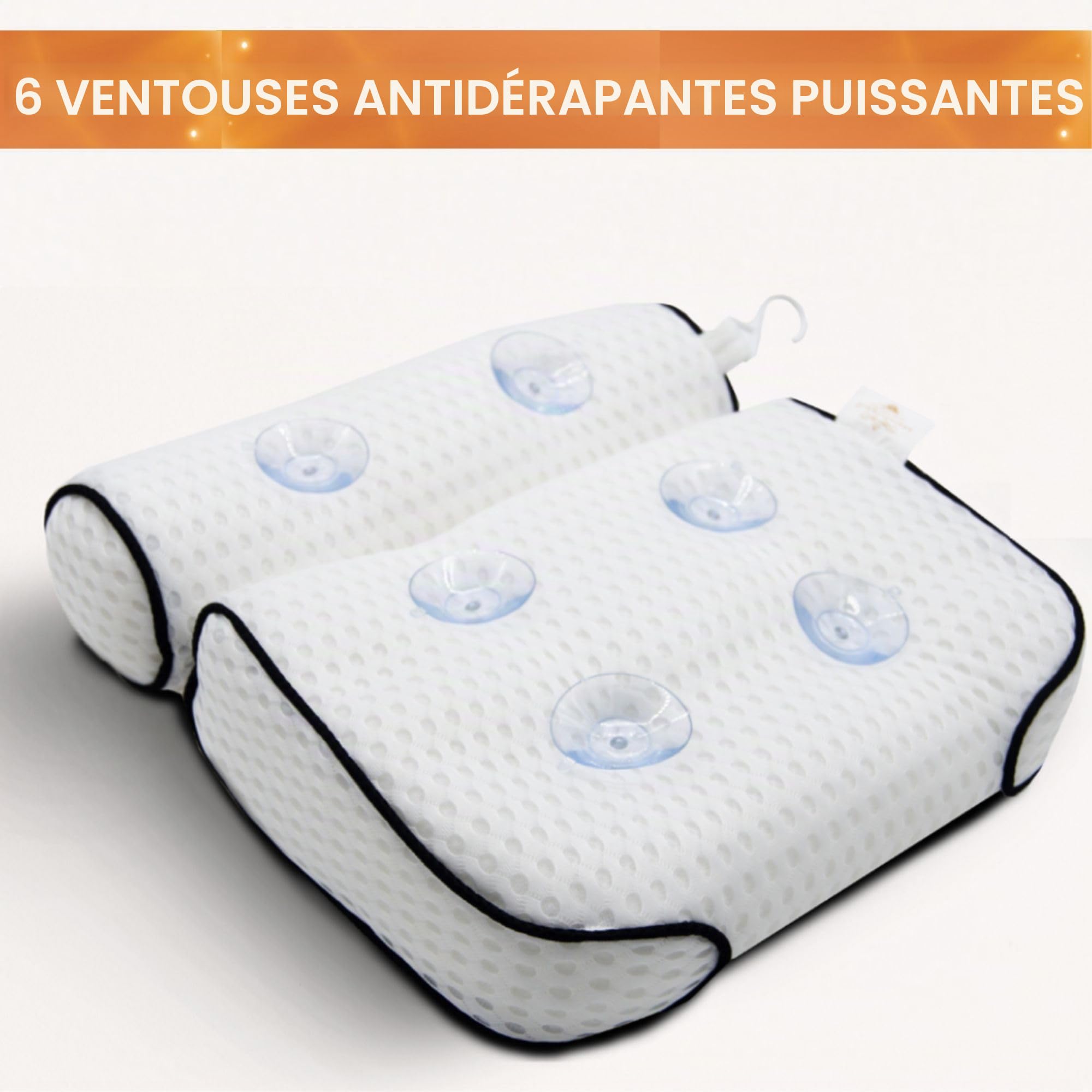 Simply Serene Coussin de Baignoire pour la tête et Le Cou – Coussin de qualité Spa pour la Relaxation – Accessoire de Salle de Bain et Cadeaux