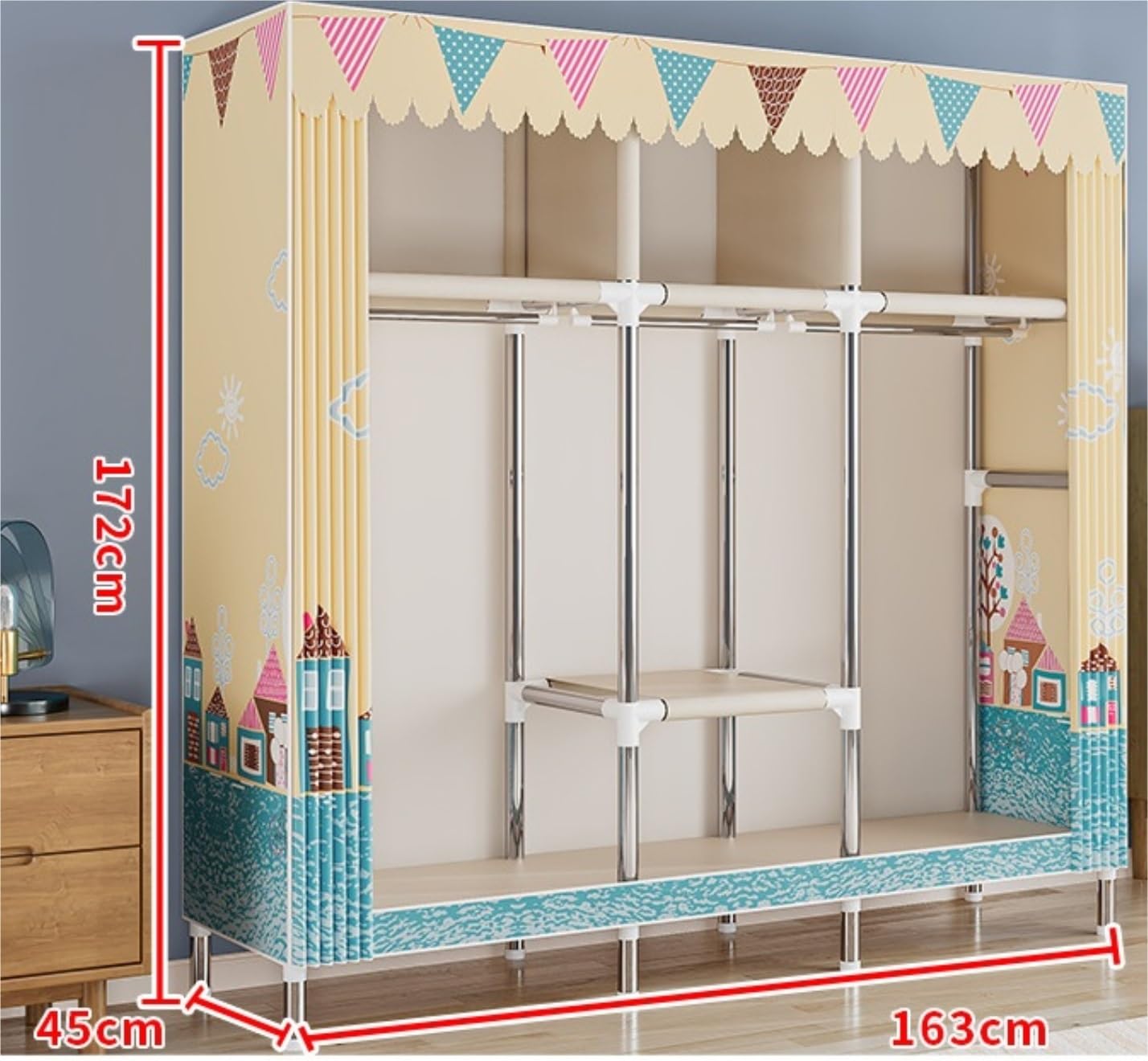 Amazon｜ワードローブ クローゼット ワードローブ ハンガーラック