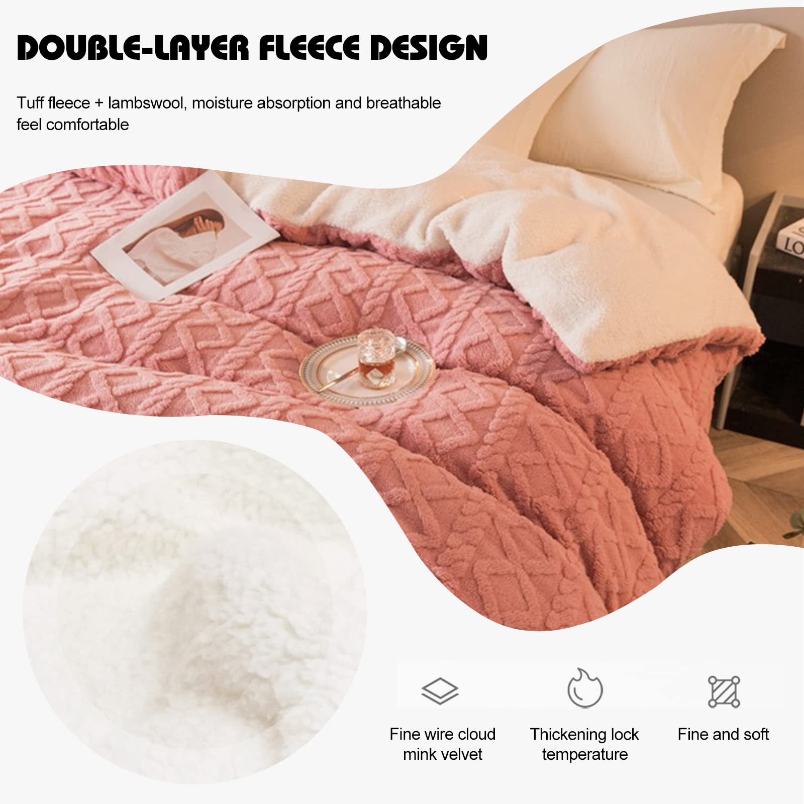 Ergocar Deken, extra dikke bankdeken, pluizige dubbele deken, zachte en warme pluche sherpa-deken, flanellen deken voor bank, stoel en bed Ergocar Deken, extra dikke bankdeken, pluizige dubbele deken, zachte en warme pluche sherpa-deken, flanellen deken voor bank, stoel en bed