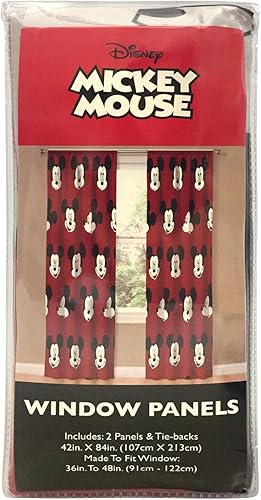 Miniatura 7 de Jay Franco Disney Mickey Mouse - Juego de 4 cortinas de 84 pulgadas, hermosa decoración de habitación y fácil de instalar, las cortinas de ventana