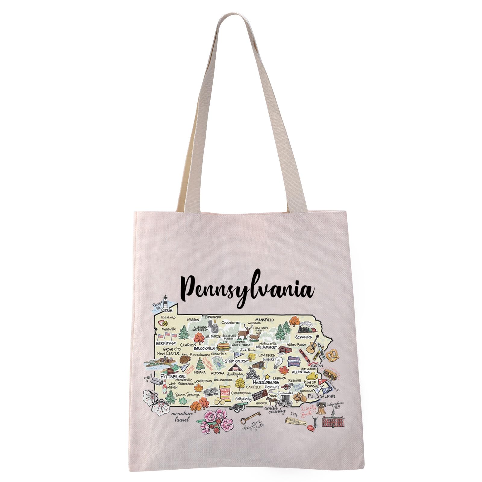 VAMSII Pennsylvania State Grocery Tote Bag - Gift & Trip Shoulder Bag