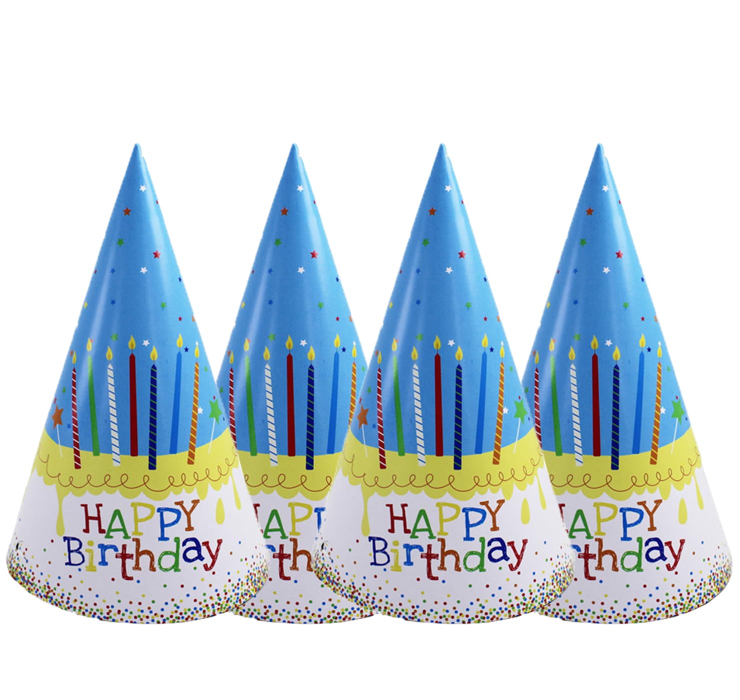Happy Birthday Paper Hats 6 Pieces Perfect for Birthday Party