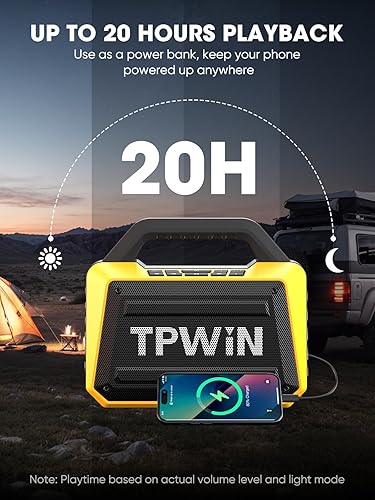 Miniatura 3 de Altavoces Bluetooth portátiles, altavoz inalámbrico para el lugar de trabajo de 80 W, pico de 80 W, TWS, espectáculos de luz, altavoz fuerte con