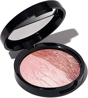LAURA GELLER NEW YORK Baked Blush-N-Brighten Cream to Powder Long-Wear Blush Split Duo, Ethereal Rose / Sateen Subtle Berry