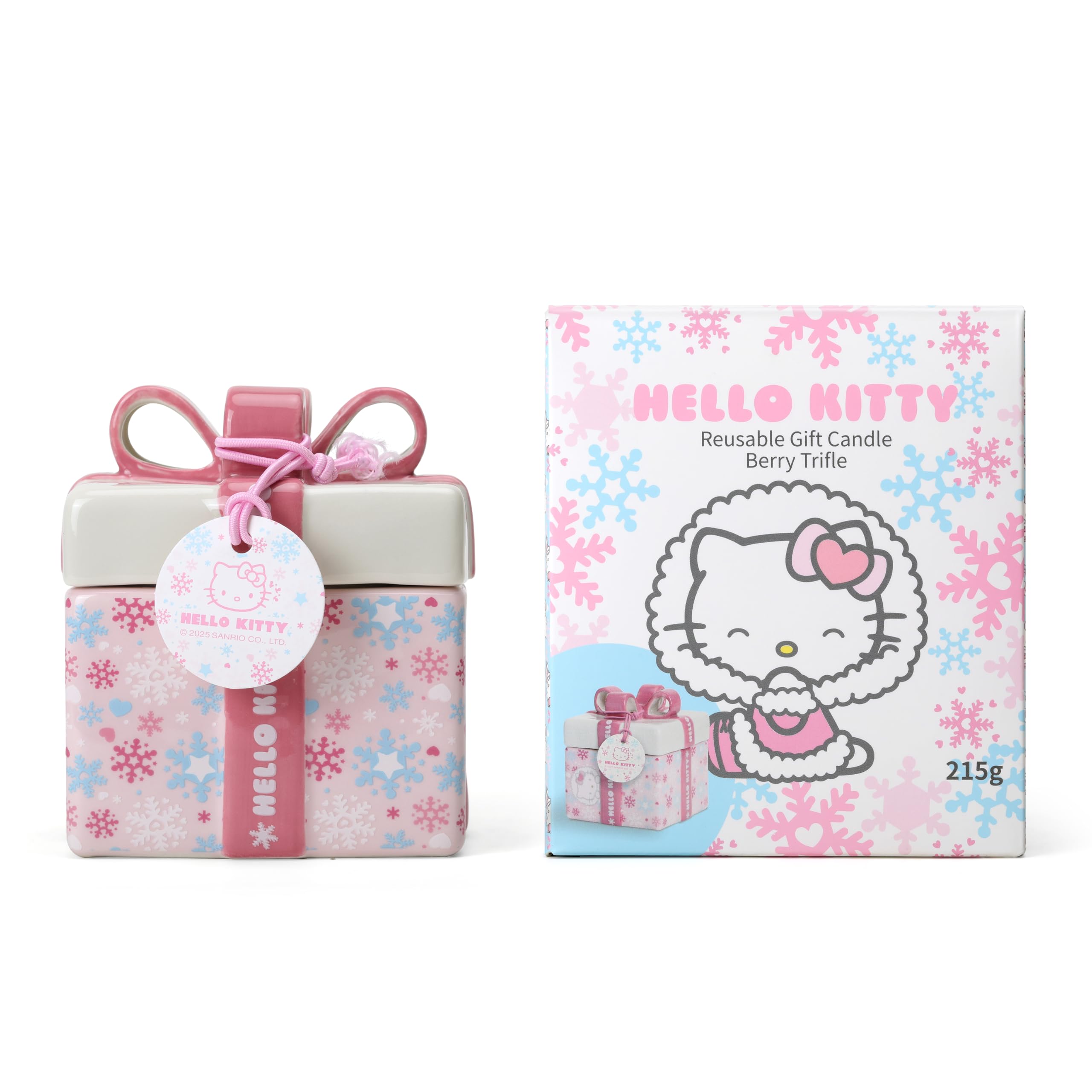 Hello Kitty Pink, Purple Berry Triffle Scented Candle, 2-Wick, 335G, 25Hr Burn Time, Shea Butter Wax