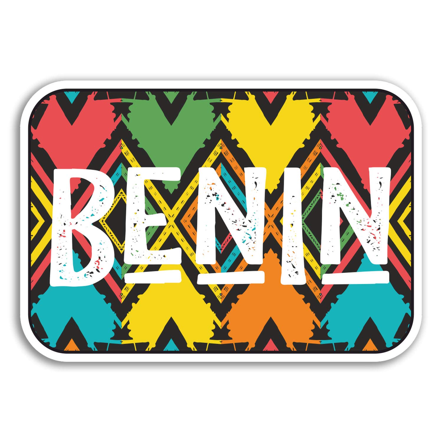 2 x 10cm Benin Vinyl Stickers - Africa Travel Sticker Laptop Luggage #18666 (10cm Wide)