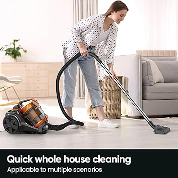 Aspirador sin bolsa, 3600W, potente aspirador 15000pa. Aspiradors potente con cable portátil, aspiradors con bolsa trineo silencioso, cable de 5 m, motor de bajo consumo, alfombras de pelo de (3.5L)3