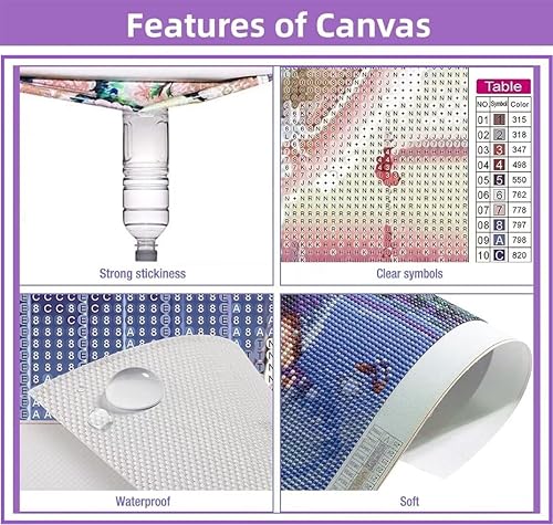 Miniatura 4 de Kit de arte de diamantes de Halloween para adultos, pinturas de puntos de diamante para principiantes, suministros de arte de diamantes para