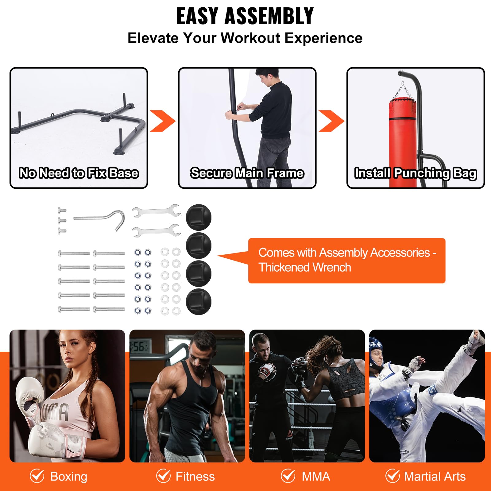 VEVOR Boxsackständer Soporte para Saco de Boxeo, Adultos Unisex