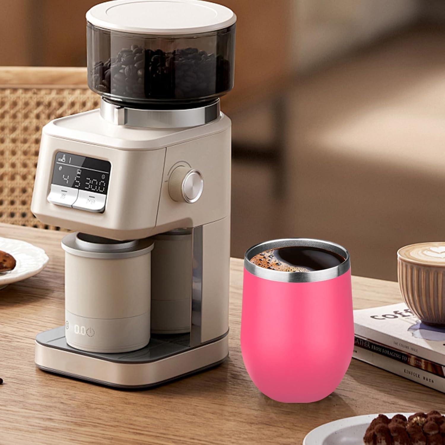 12oz/4 Pack Wine Tumbler Glasses with Lid Stemless Double Wall Vacuum Stainless Steel Travel Tumbler Keeping Cold & Hot for Wine,Coffee,Cocktails,Christmas Drinks-Family and Gifts(Multi color-10) - Image 6