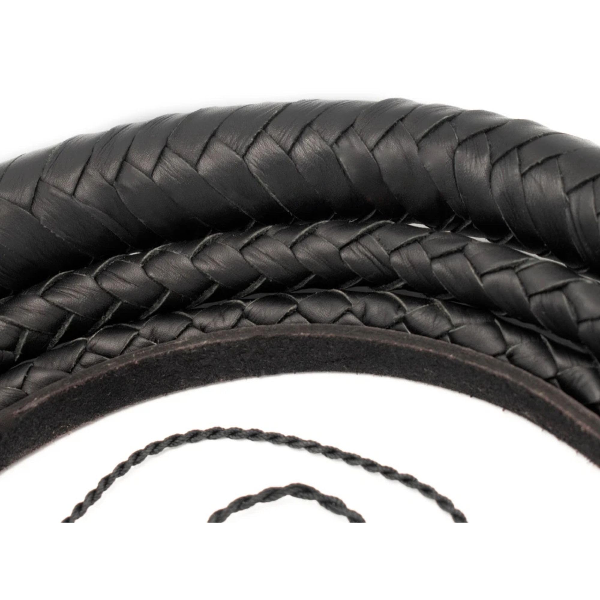 Generico Frusta in Pelle 6 Piedi Stile Western | Frusta da Cowboy Artigianale in Vera Pelle Bovina Intrecciata a Mano | Frusta Western Professionale bilanciata e Resistente