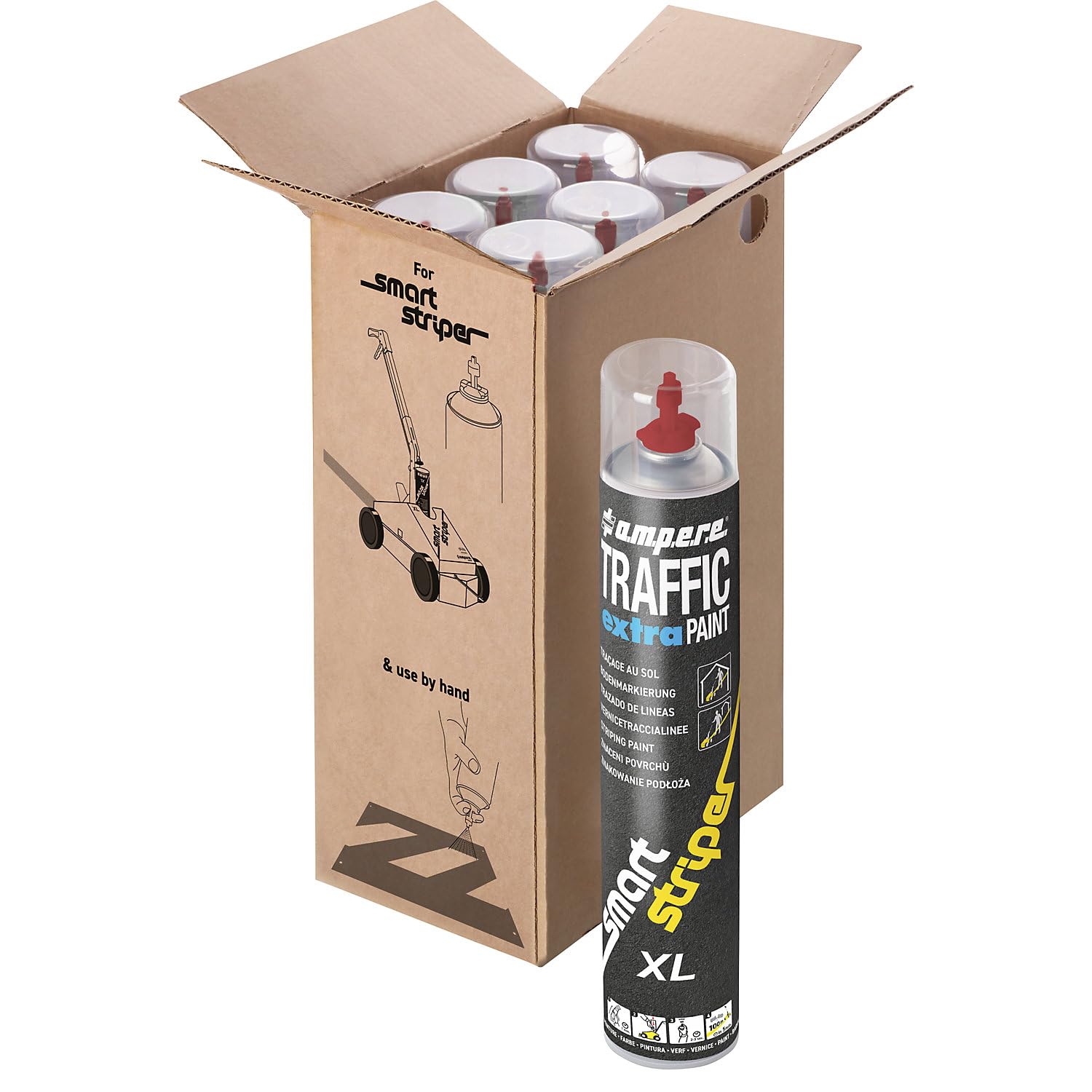 Ampere | Markierfarbe Traffic extra Paint® XL | Inhalt 750 ml | VE 6 Dosen | Rot