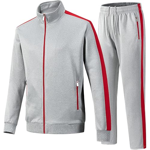 Feiairuike Men's Tracksuits 2 Piece Outfits Sweatsuits for Men Long Sleeve Track suits Athletic Full Zip Active Sports Sets