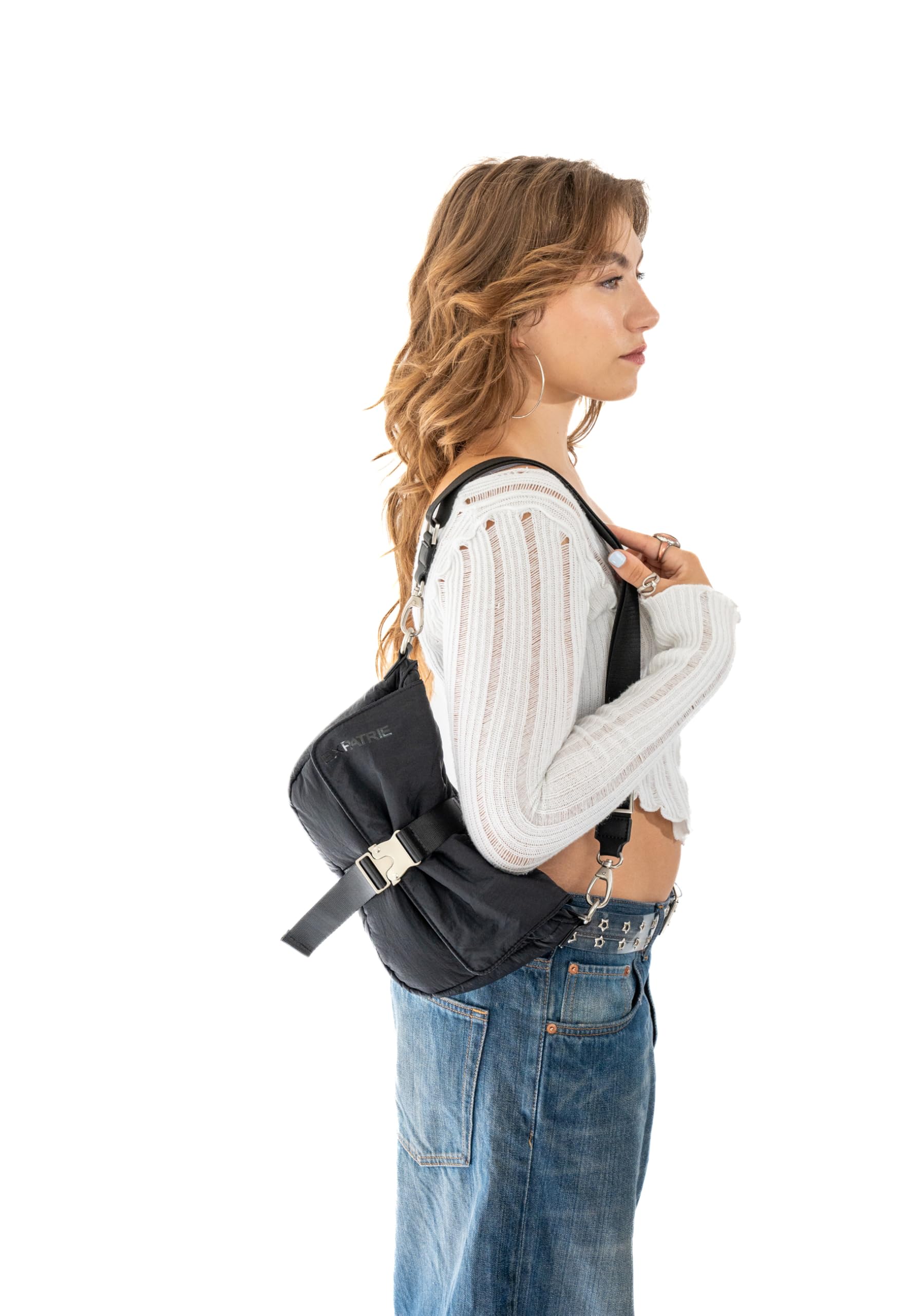 Expatrié Borsa a Tracolla da Donna - Bobby - Borsa Piccola in Nylon - Borsetta con Fibbia in Metallo e Cerniera - Tracollina Piumino Elegante - Crossbody Puffer Bag - Idrorepellente