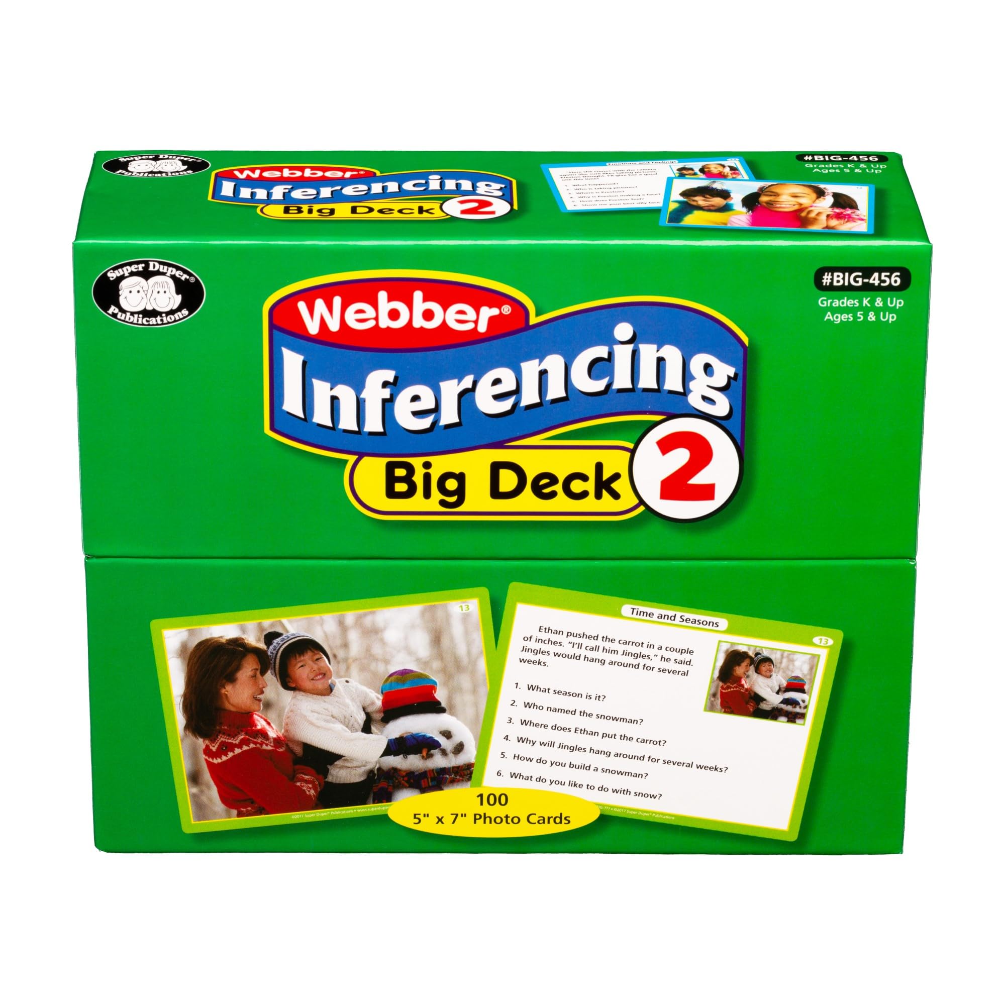 Super Duper Publications | Inferencing Big Photo Set 2 Flash Cards | Problem Solving, Reasoning and Critical Thinking Skills Fun Deck | Educational Learning Materials for Children