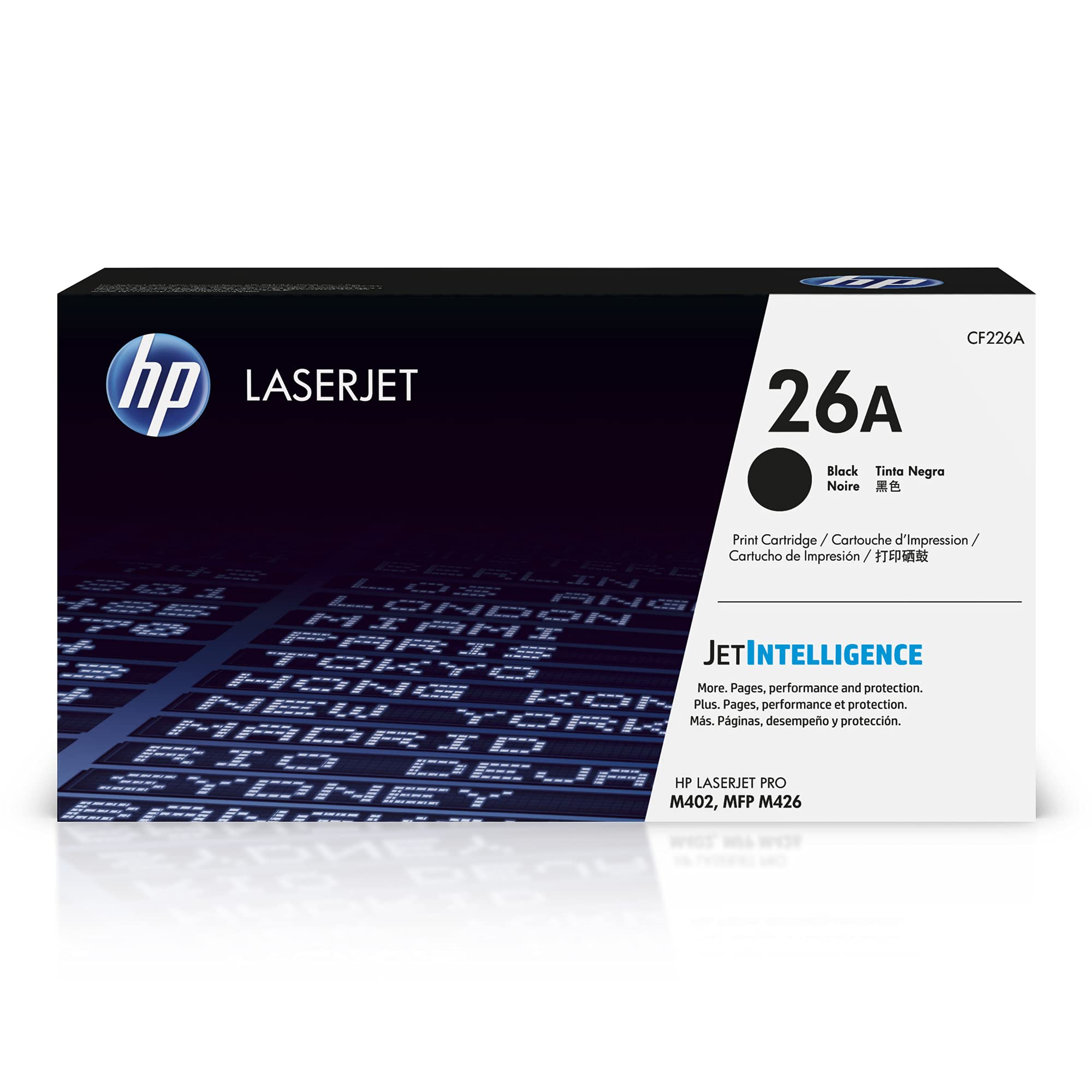 hp 26a black toner cartridge for hp printers  works with laserjet pro m402 series laserjet pro mfp m426 series  cf226a
