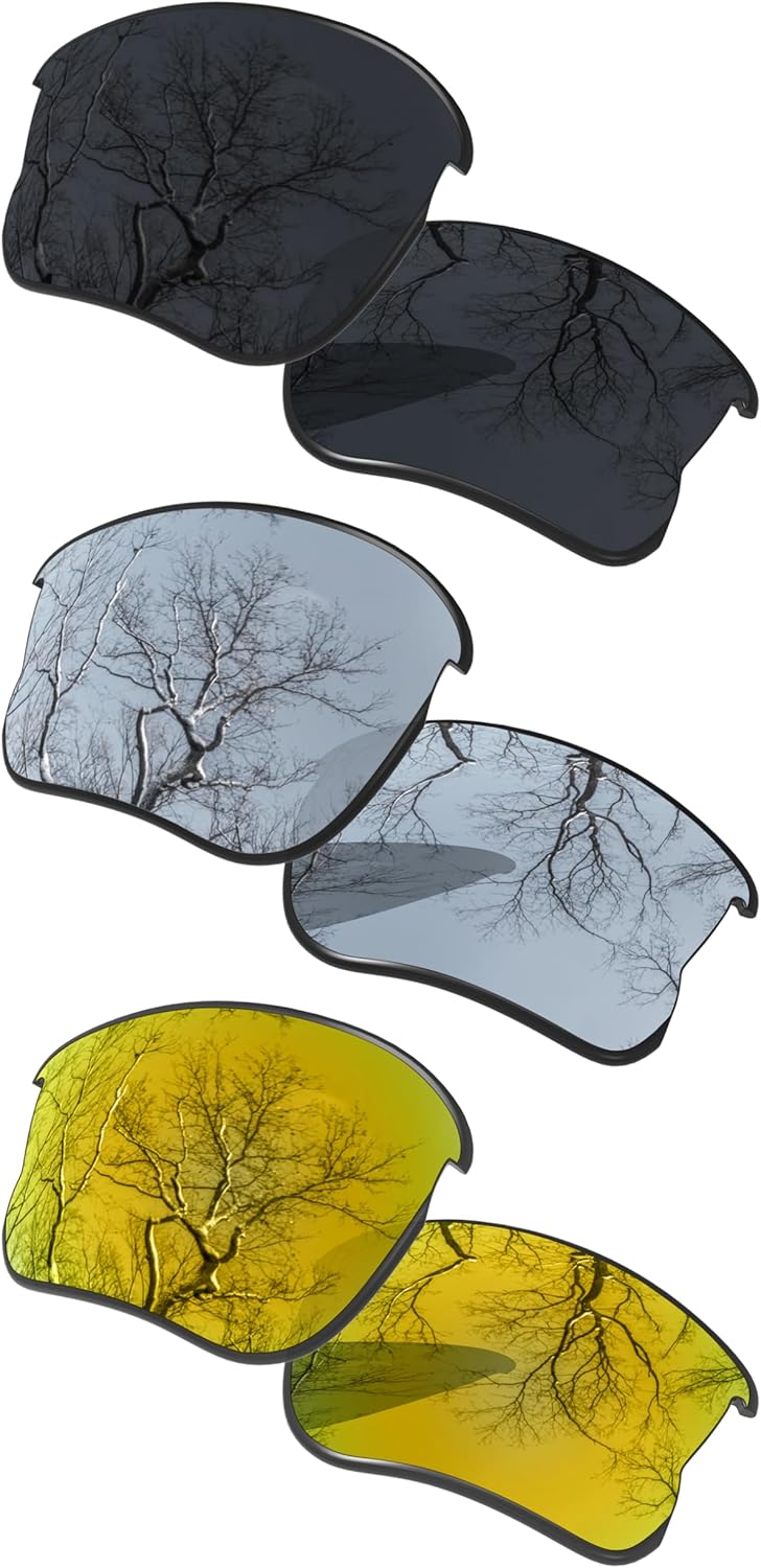 ToughAsNails 3 Pair Polarized Replacement Lenses for Oakley Half Jacket 2.0 XL Pack