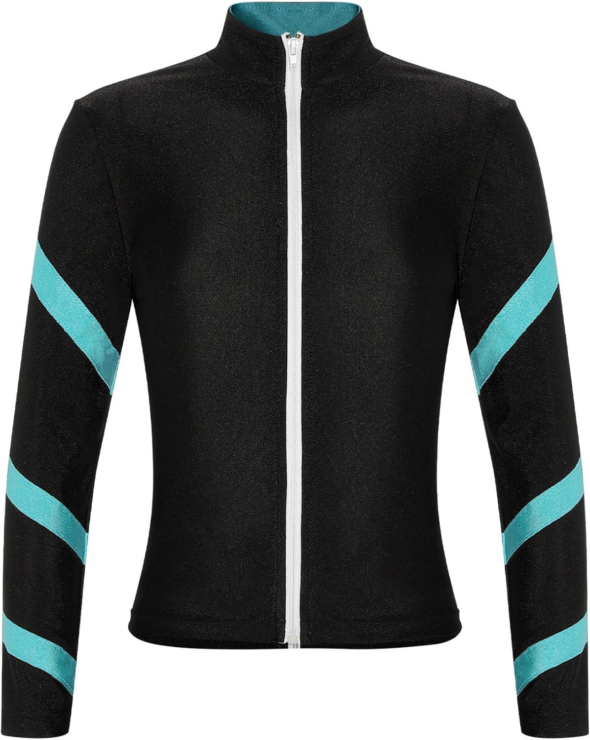 Hansber Kids Girls Jacket Sweatshirt Quick Dry Long Sleeve Gym Track Jacket Running Figure Ice Skating Jackets T-Shirts