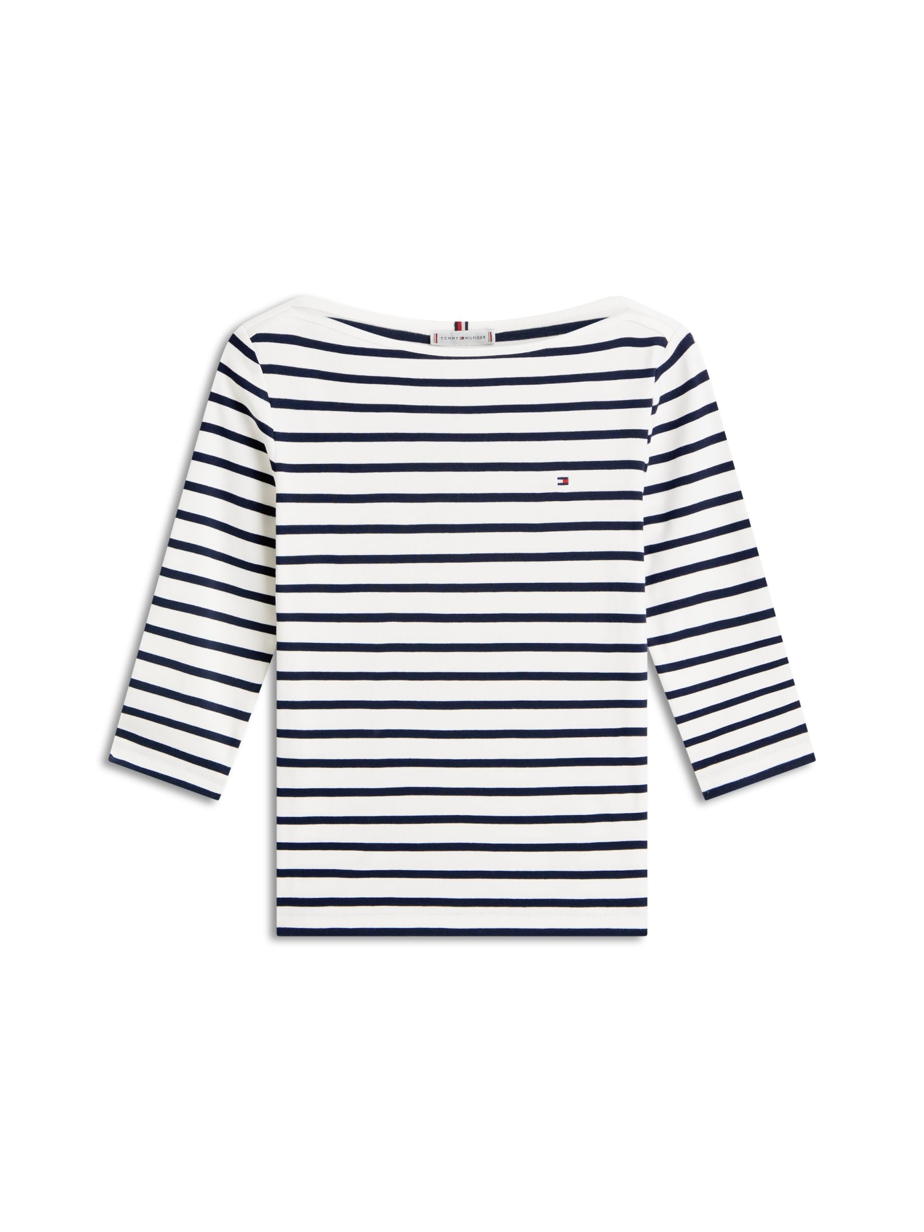 Tommy Hilfiger Women's Slim Cody Boat-Nk 3/4Slv Ww0Ww40589, White, M