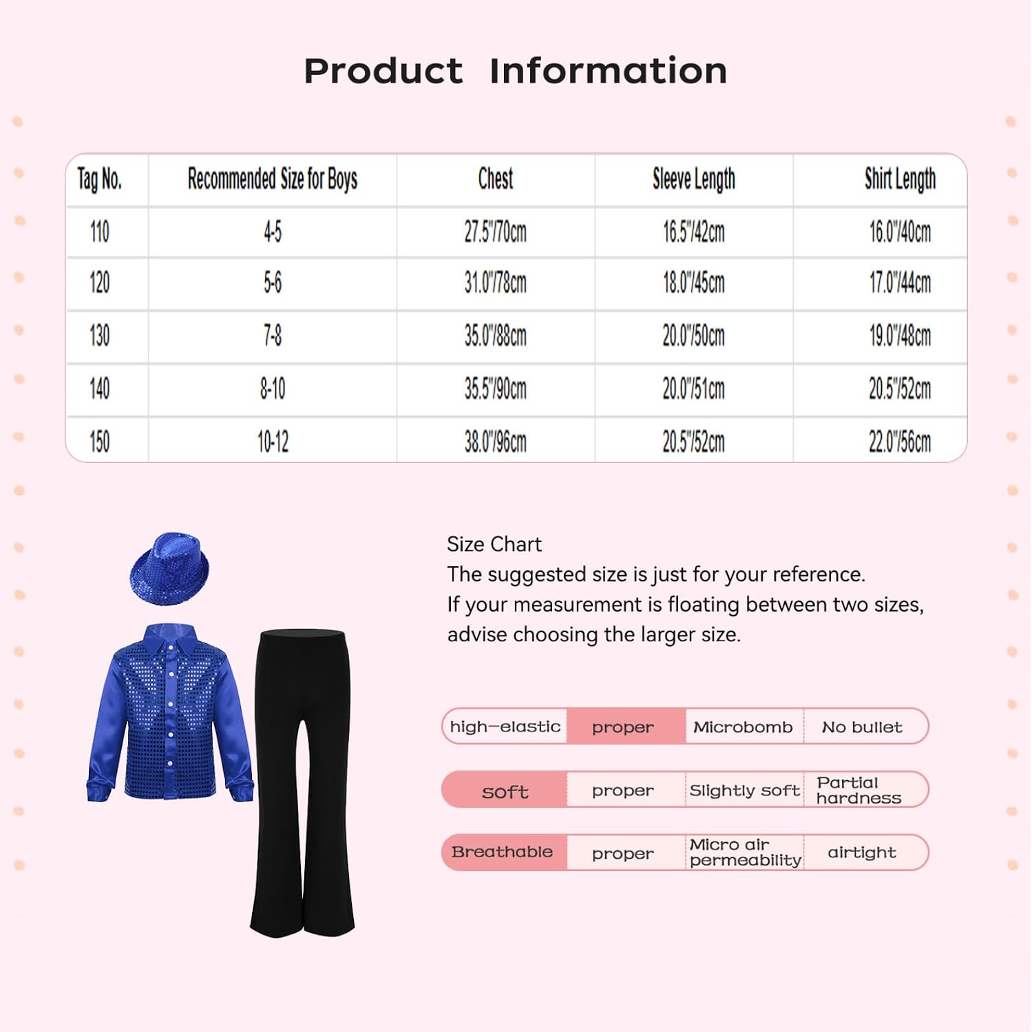 Jugaoge Boys Retro 80s 90s Disco Outfit Street Dance Sets