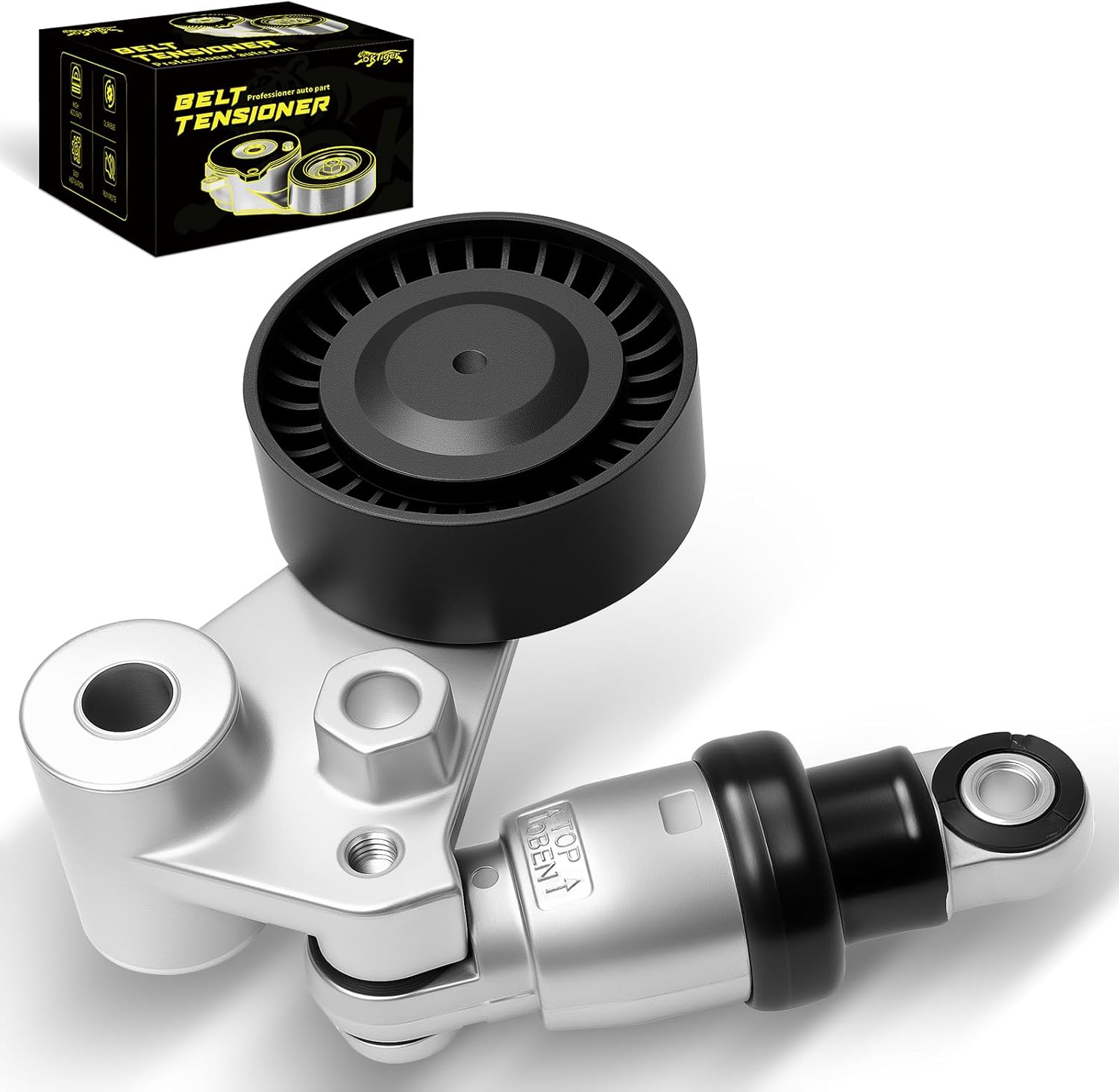 Oktiger Belt Tensioner Assembly with Pulley Fit for Hyundai Azera Santa Fe Entourage Veracruz,Fit for Kia Amanti Cadenza Sedona Sorento 2006-2018, OE# 41900436443, 252813C100,39104