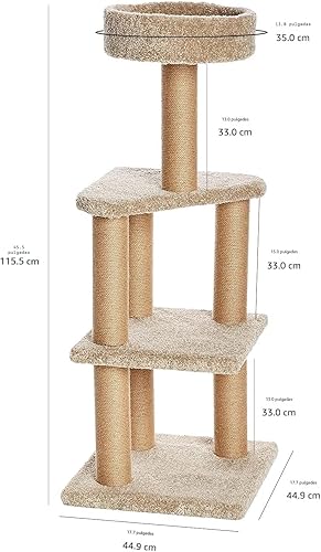 Amazon Basics Cat Tree Tower — detail view