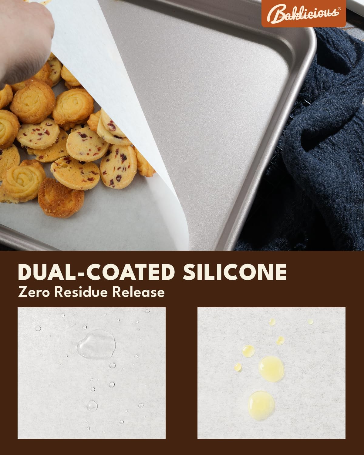 16x24 inch Heavy Duty Parchment Paper Sheets, 100Pcs Precut Non-Stick Full Parchment Paper for Baking, Cooking, Grilling, Frying and Steaming, Full Sheet Baking Pan Liners, Commercial Baking - Image 3