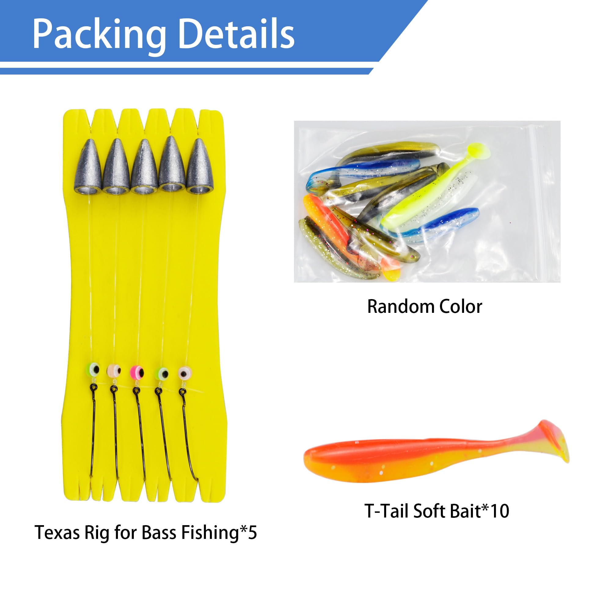 Kit Completo De Pesca OROOTL - 150 Peças Para Texas Rig E Carolina Rig Com Anzóis, Chumbadas E Acessórios