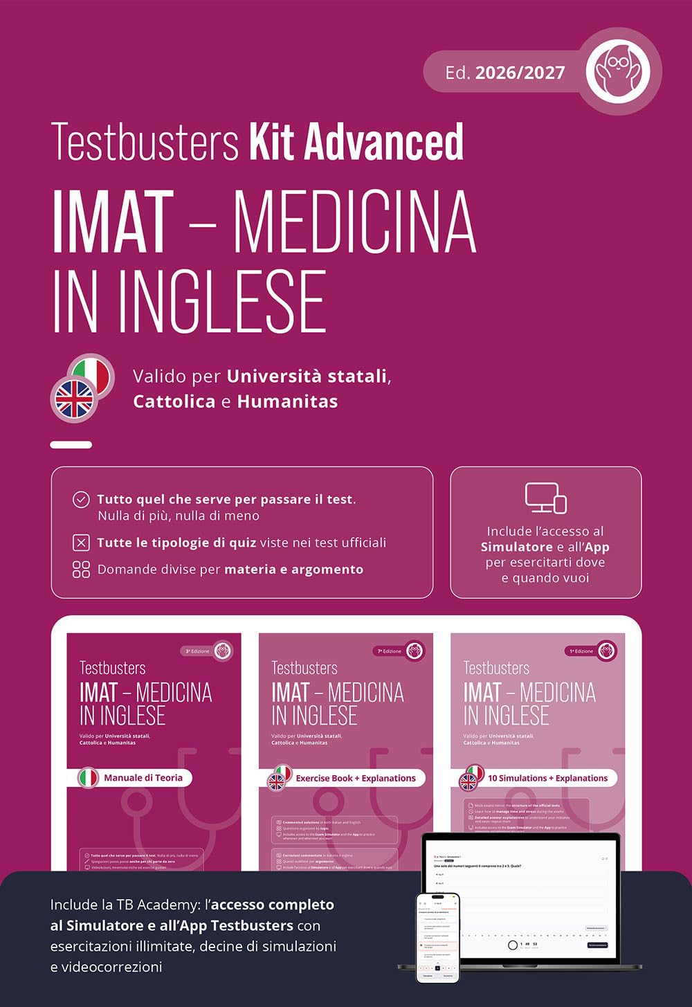 Testbusters. IMAT. Medicina in inglese. Kit advanced. Con simulatore e app
