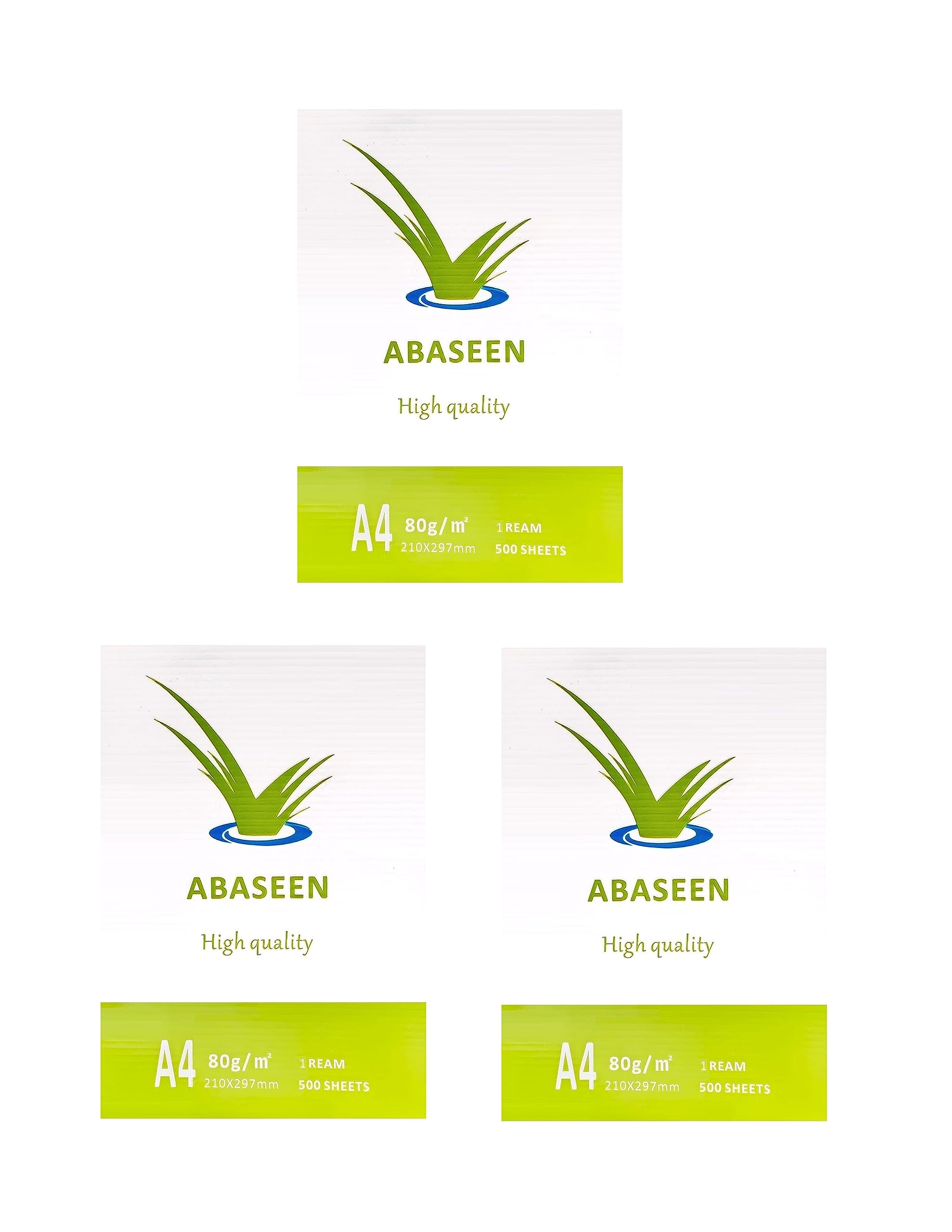 Abaseen 3 Reams 1500 Sheets Premium White Printer Paper - Office A4 Size (210x297mm), 80gsm Multipurpose Paper for Home and Office Use — image 1