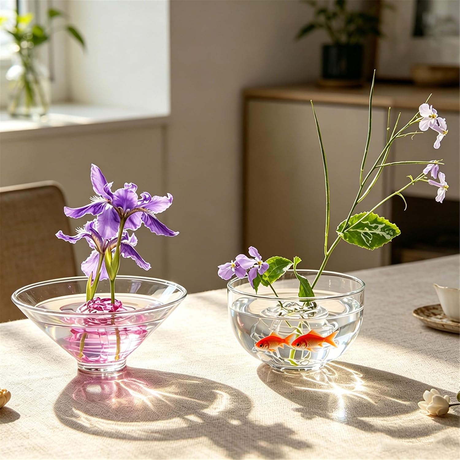 Frog Ikebanas Stems Holder, Hanataba Flower Arranger Glass Ball Flowers Floral Arrangement Holder for Vases Decors Flower Arranger Tool