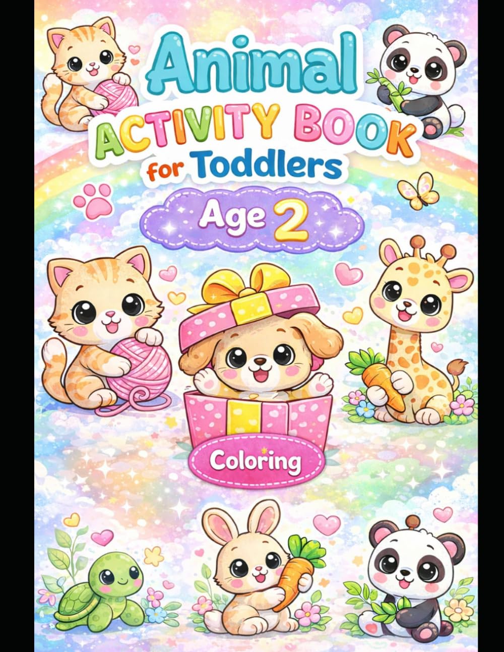Animal Activity Book for Toddlers Age 2: Fun and Easy Learning Activities for Kids Ages 2–4 | Big Simple Designs | Screen-Free Play