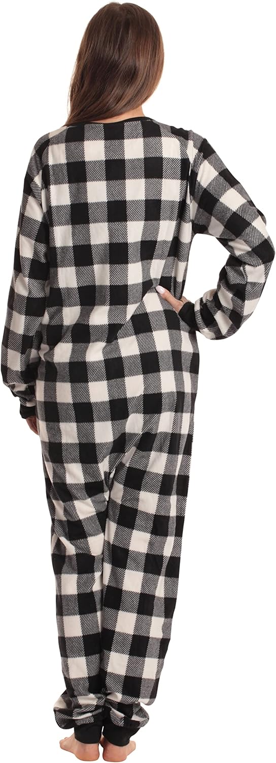 Just Love Printed Flannel Adult Onesie/Pajamas - Image 3