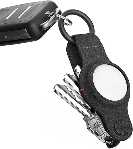 KeySmart Air - Leren bluetooth organizer voor 5 sleutels voor Apple