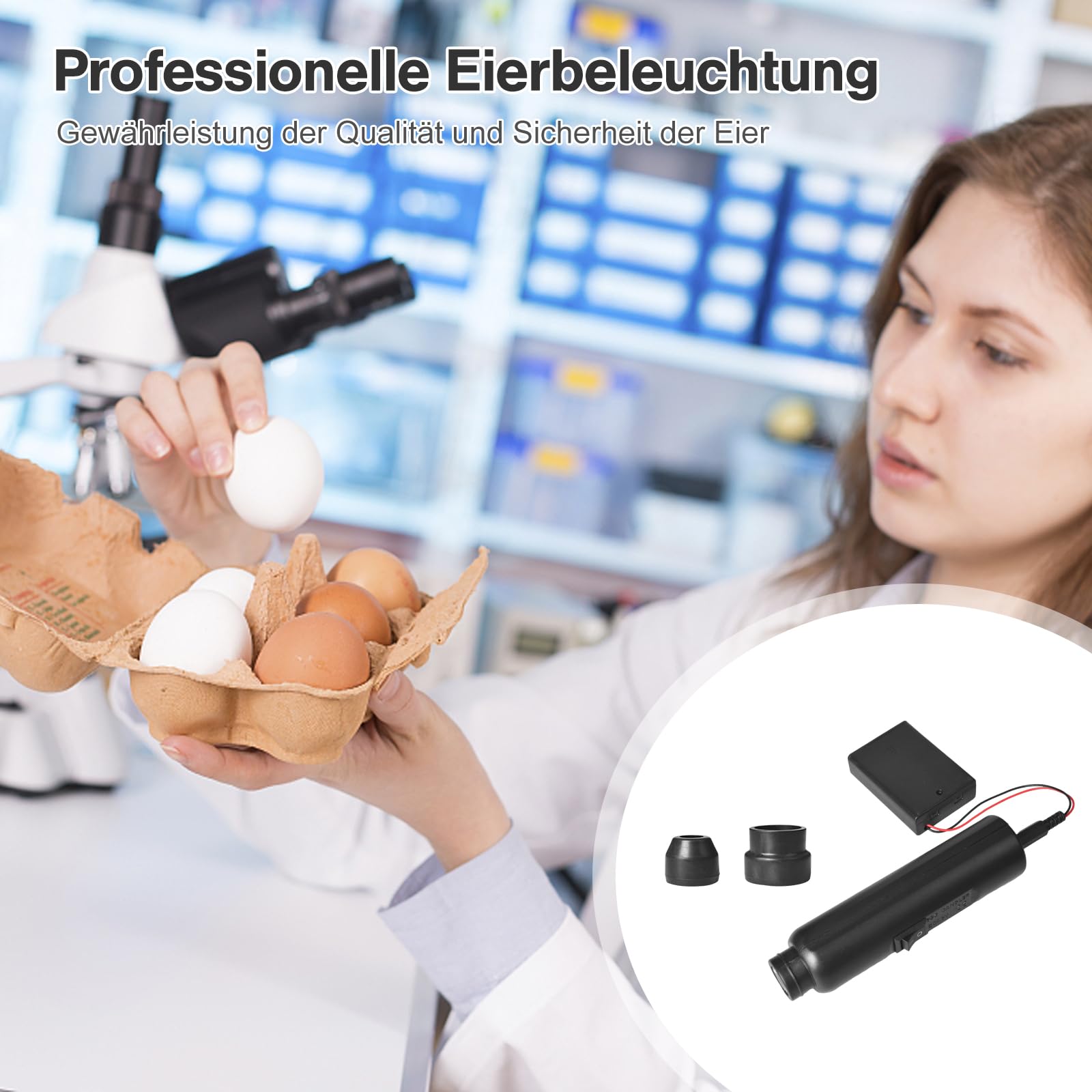 Testeur D'œuf à LED Portable, Mire Oeuf Lampe Mire oeuf Testeur D'oeufs, Egg Candler Candling Lampe pour Vérifier l’Incubation d’Oeuf Caille en Incubateur œuf œufs de Canard œuf D'oie D'Oiseau