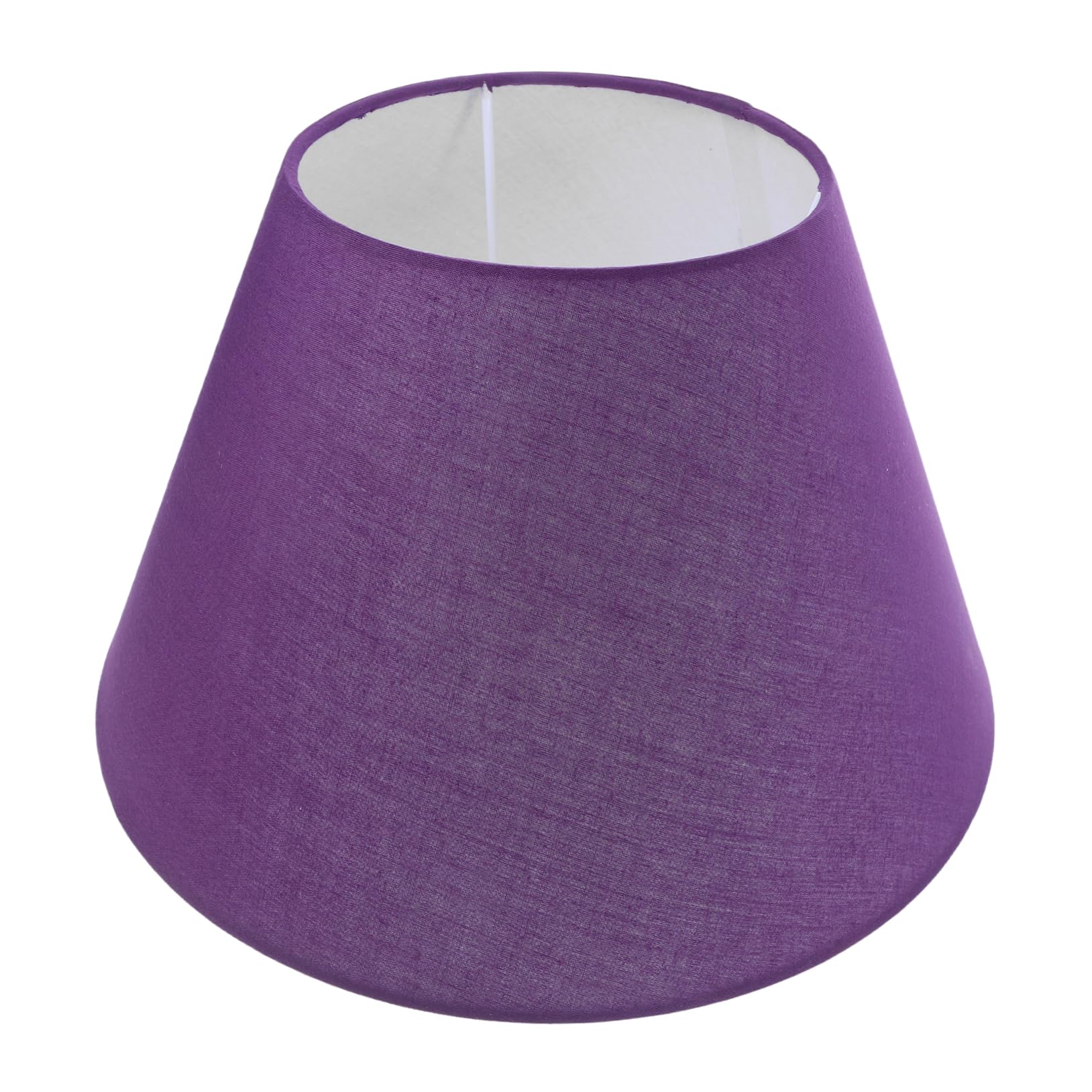 Lila Stofflampenschirm in Trommelform für Tischlampe, Elegant